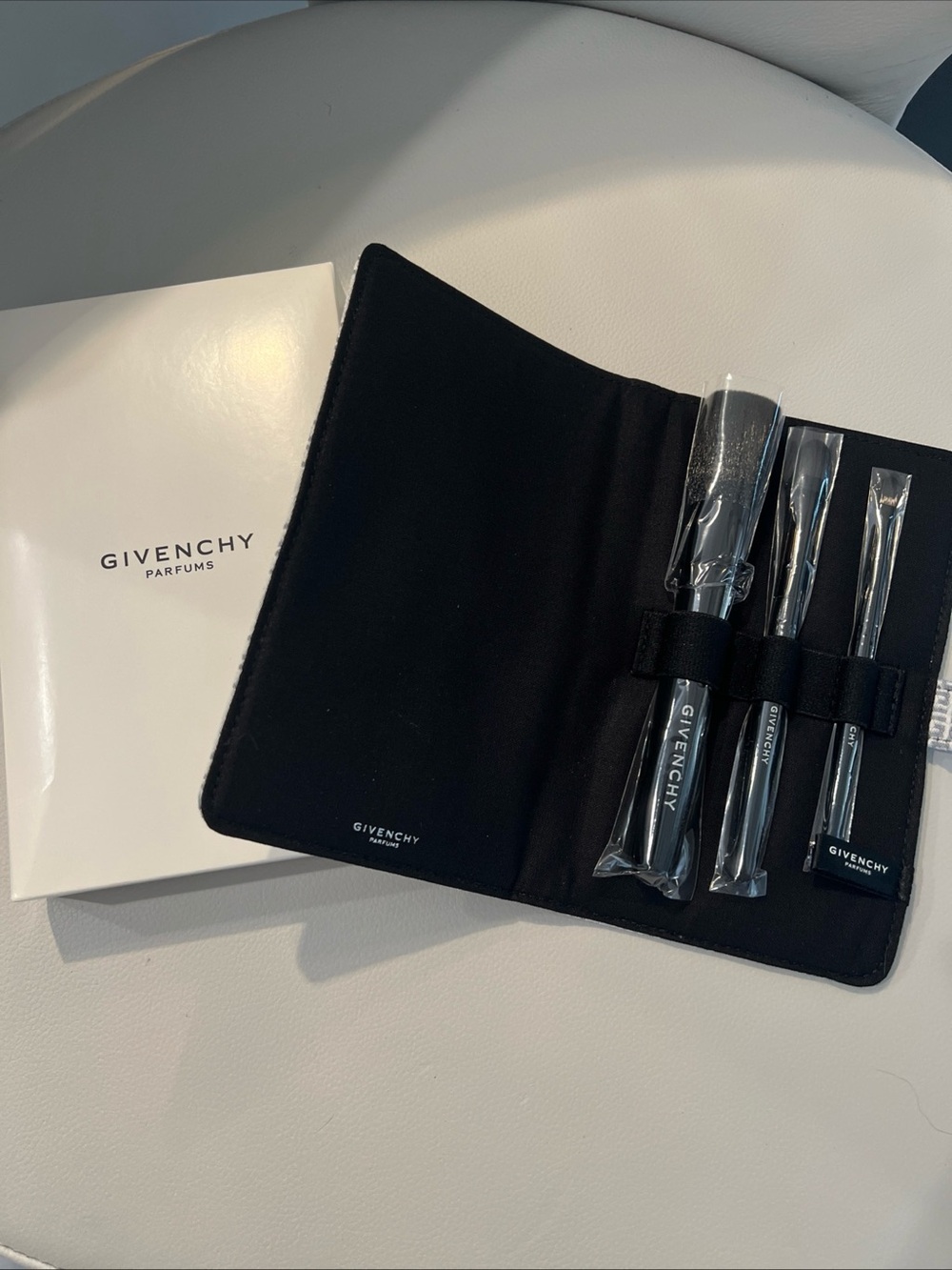 Givenchy Black Men’s Grooming Brush Set with Branded Case